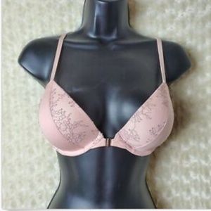 Victorias Secret Womens Bra Size 32D Pink Lace